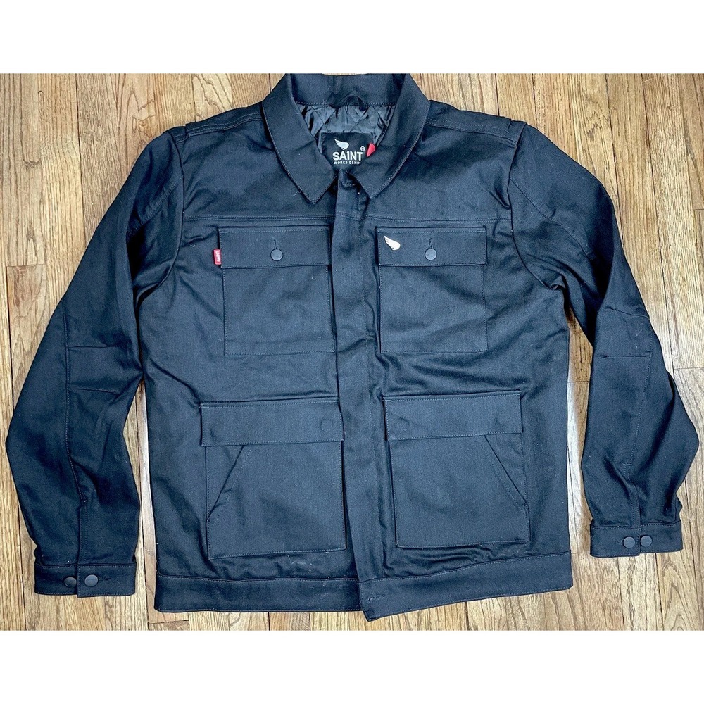 SA1NT CC Canvas Insulated Motor Cross‎ Riding Motorcycle Jacket Men's Size 3XL